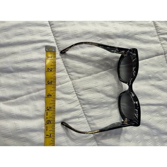 Dolce & Gabbana DG4321 Cat Eye Black Clear Lace Print Frame Sunglasses - Picture 3 of 8